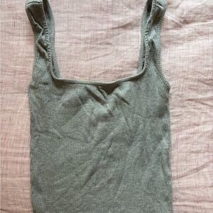 Urban Outfitters Gray Ribbed Tank Top